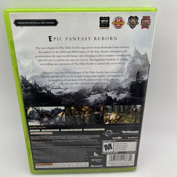The Elder Scrolls V: Skyrim (Microsoft Xbox 360, 2011) Complete - Tested - Picture 2 of 8